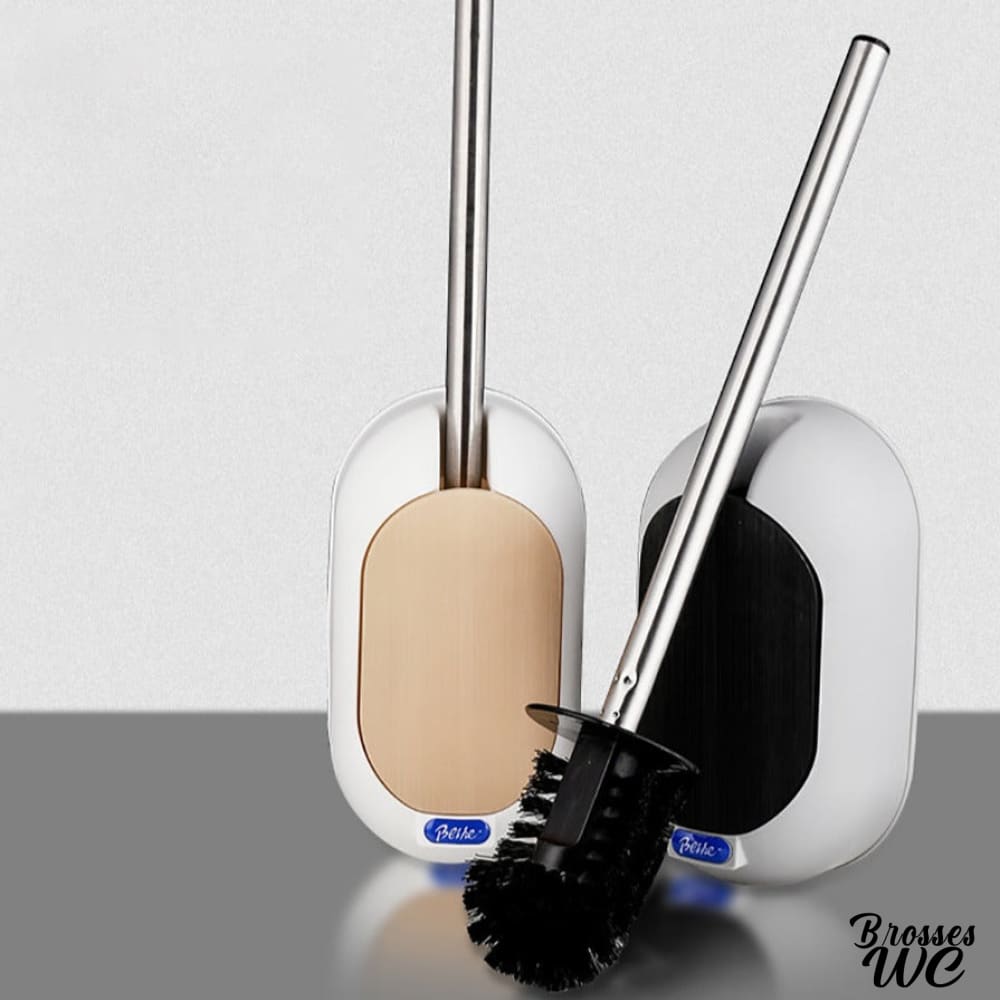Brosse wc support crème wengé chic