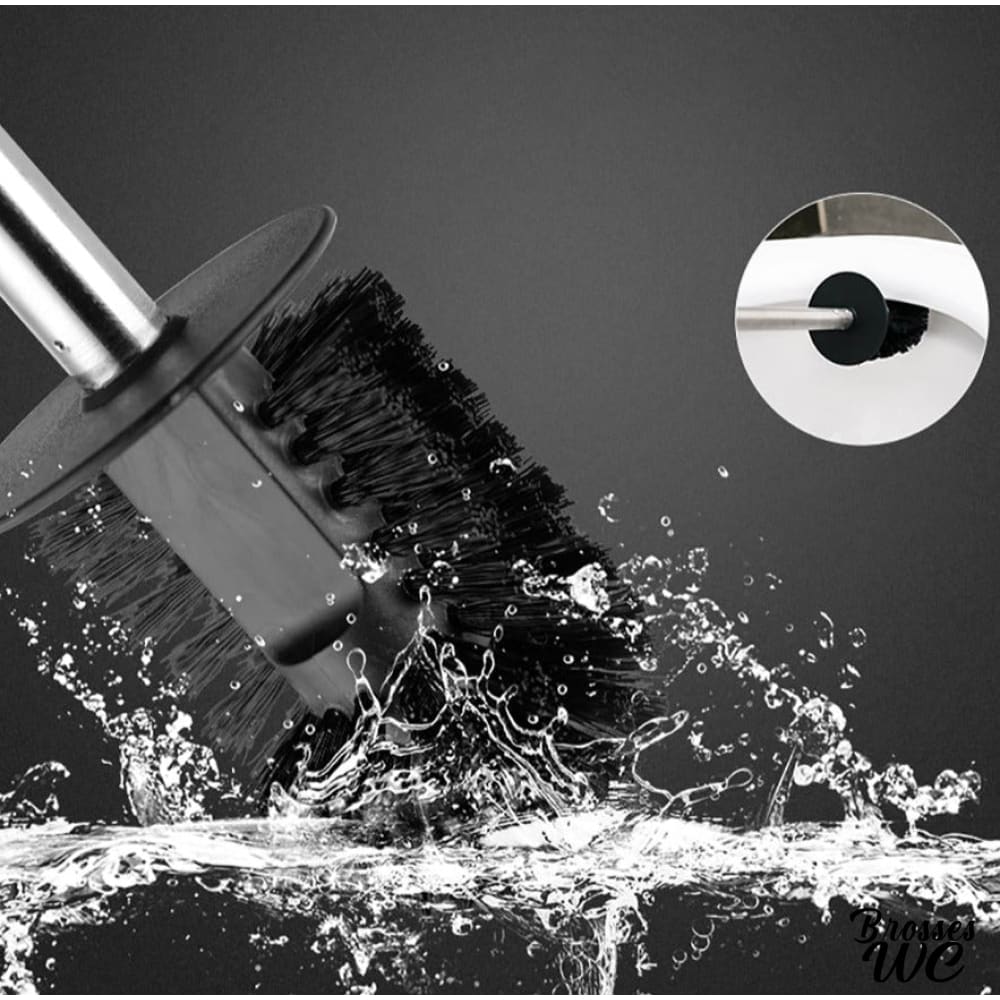 Brosse wc support crème wengé chic