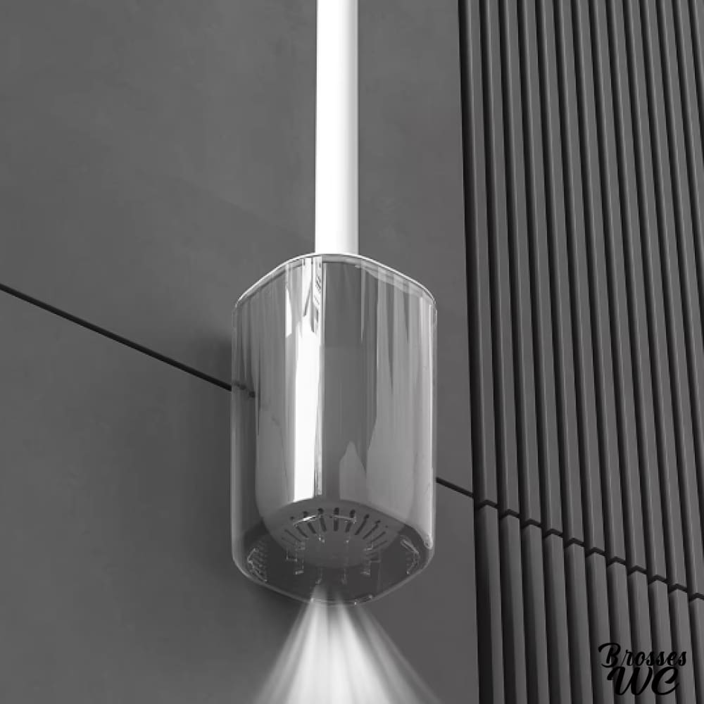 Brosse wc suspendue avec couvercle chic