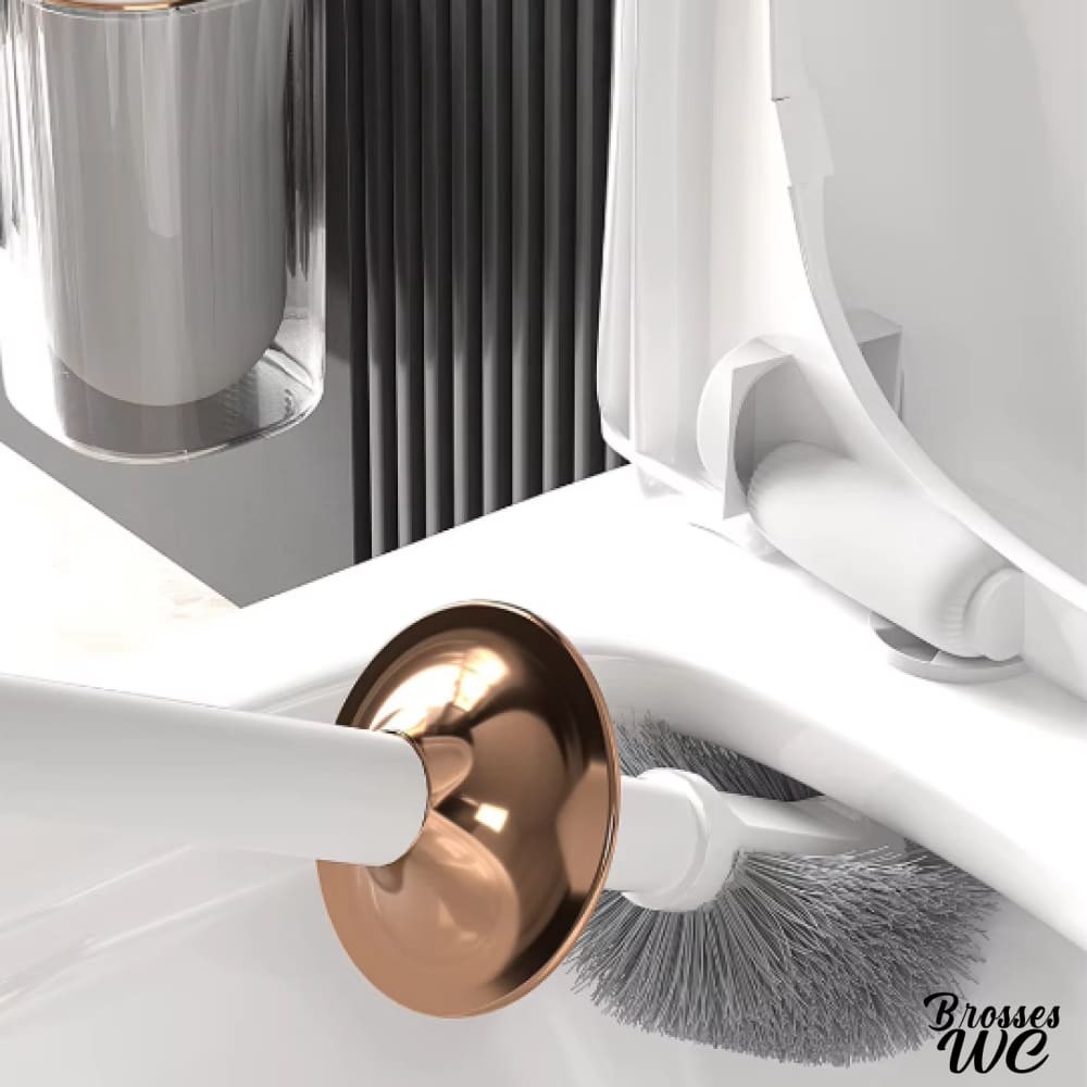 Brosse wc suspendue avec couvercle chic