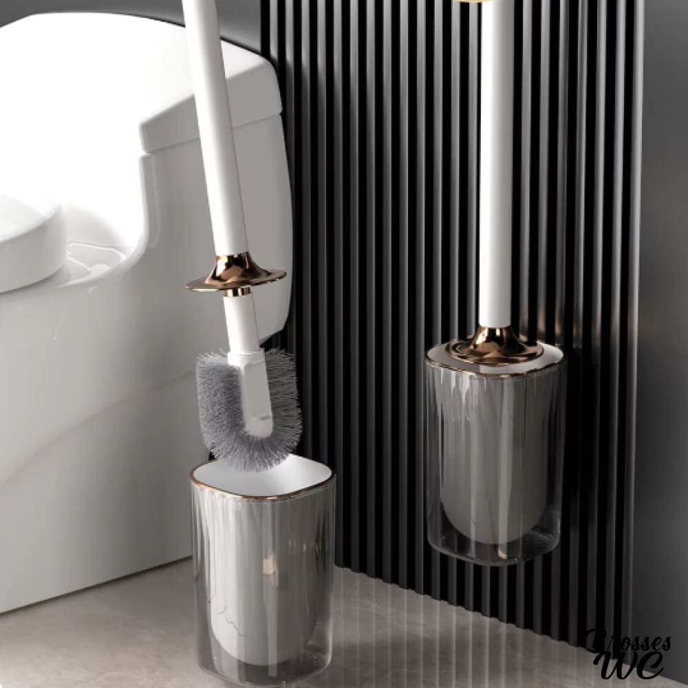 Brosse wc suspendue avec couvercle chic