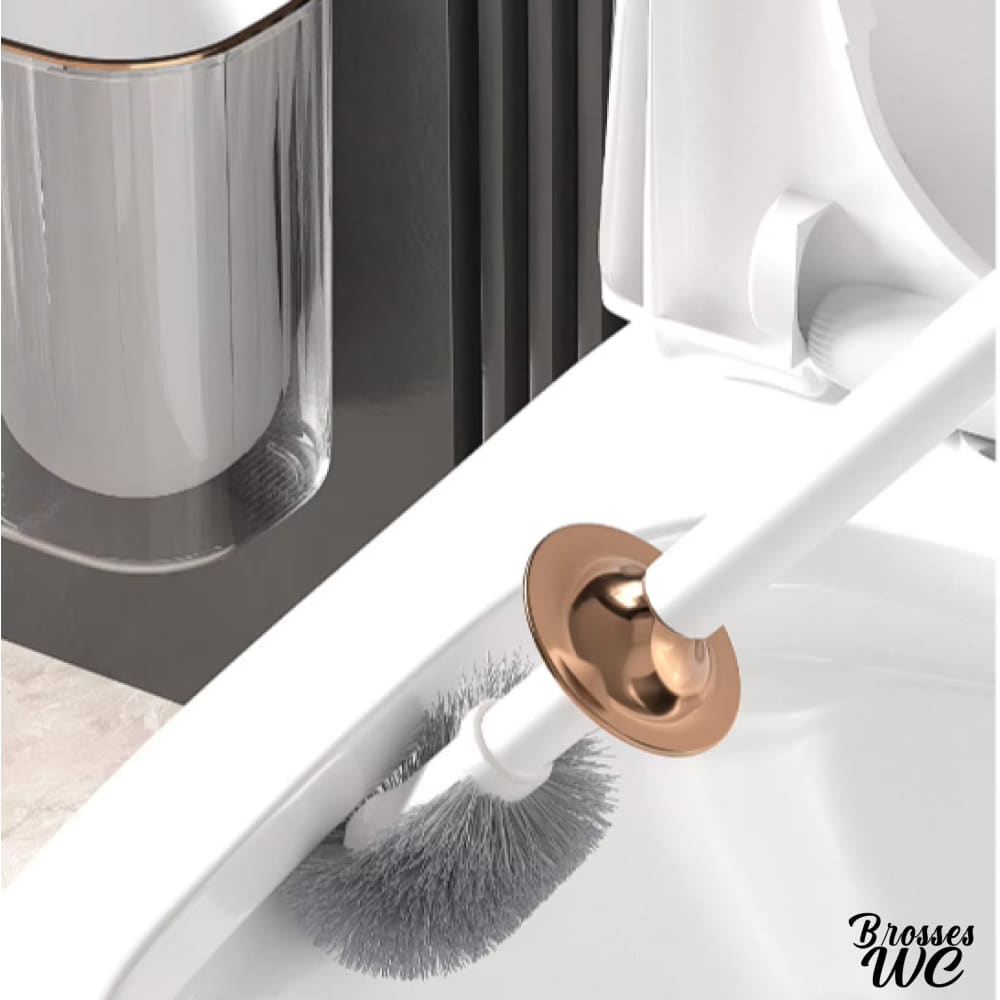 Brosse wc suspendue avec couvercle chic