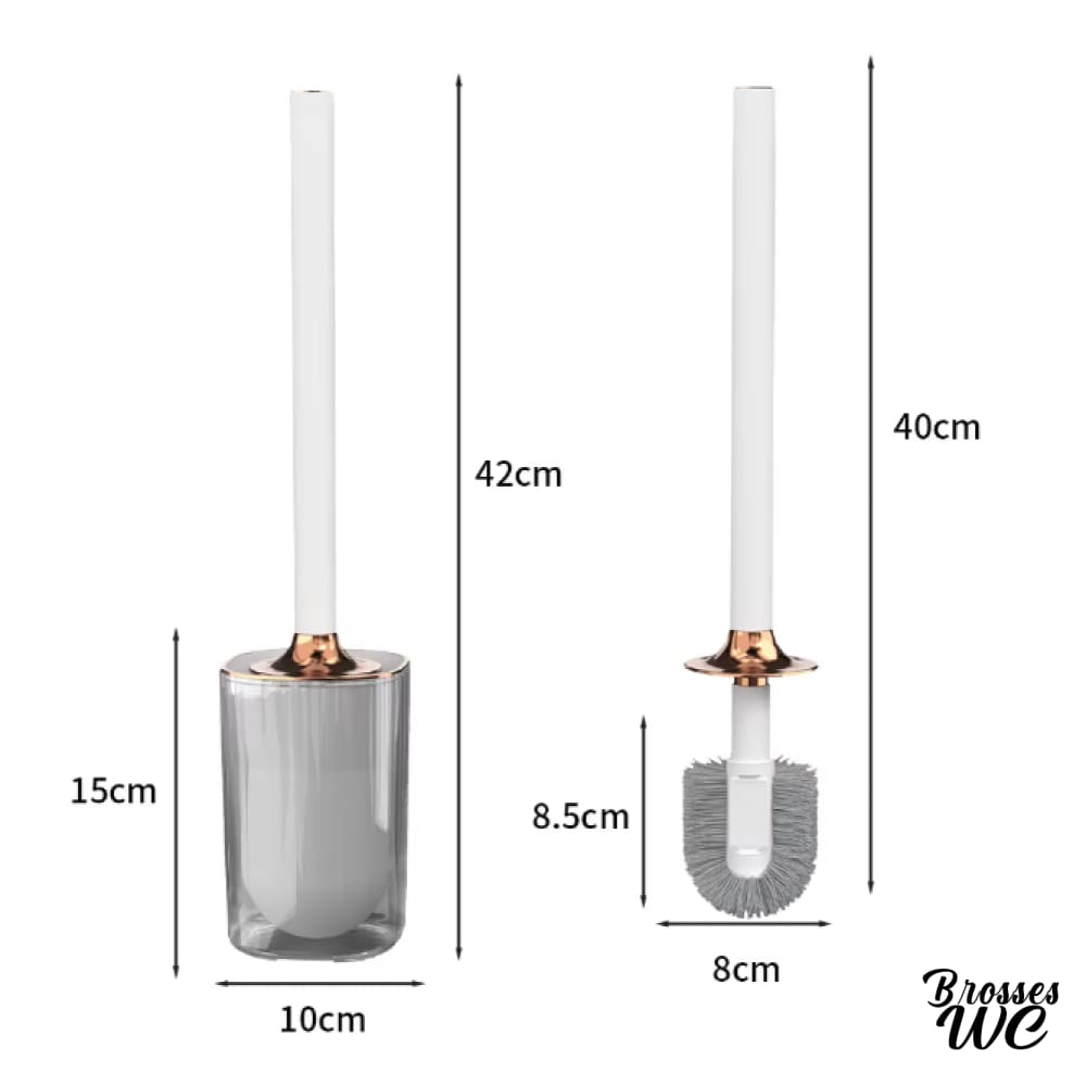 Brosse wc suspendue avec couvercle chic