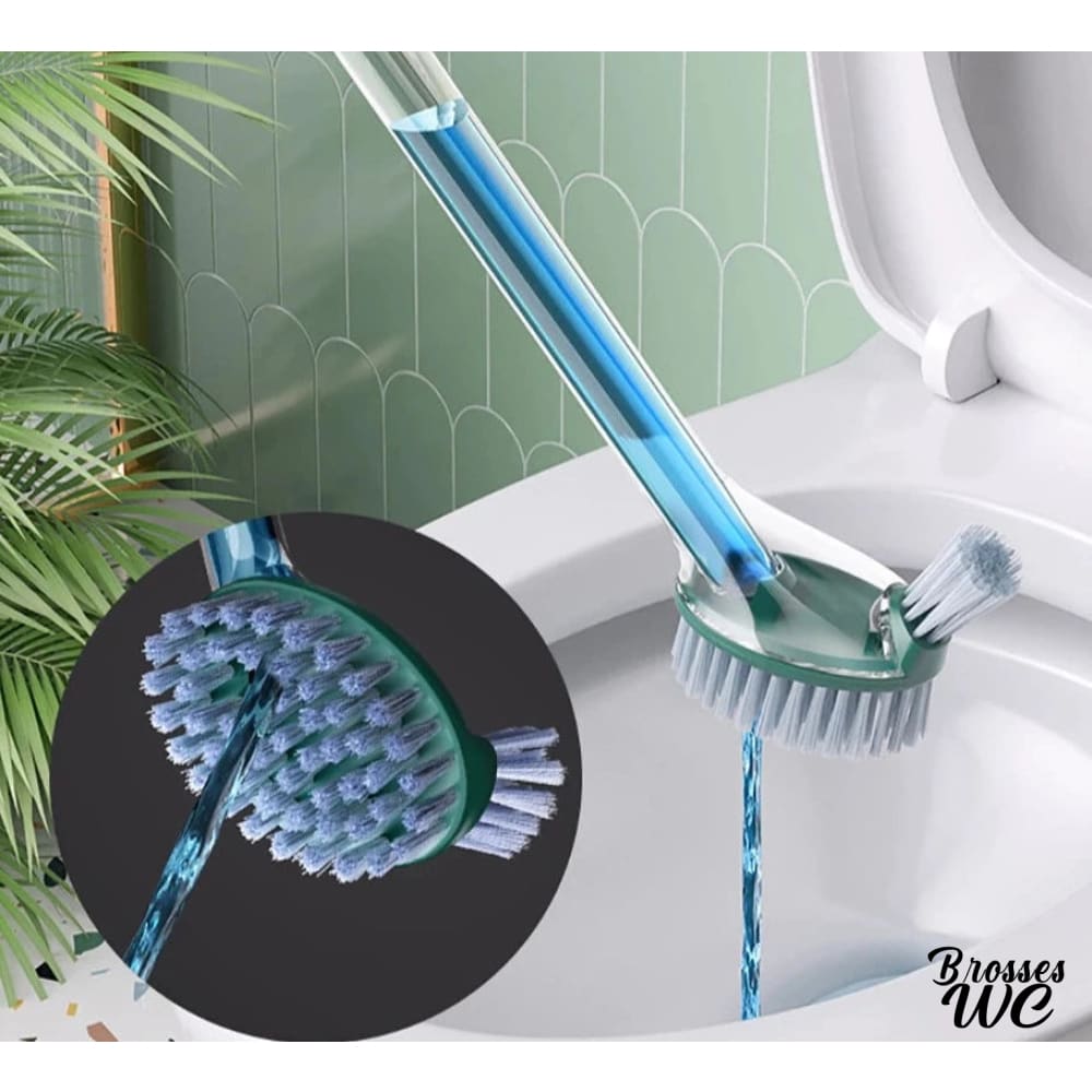 Brosse wc avec réservoir produit nettoyant