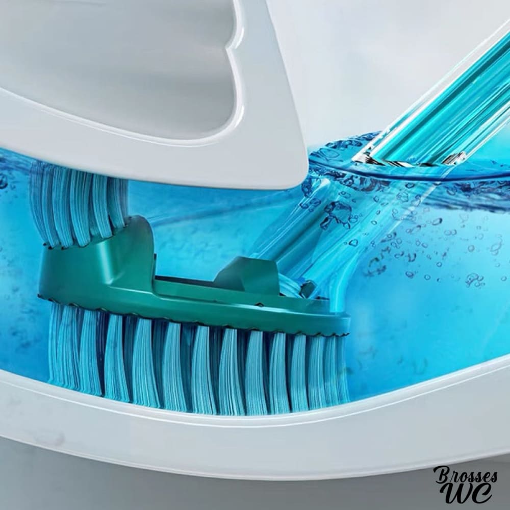 Brosse wc avec réservoir produit nettoyant