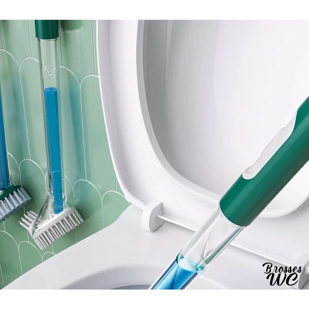 Brosse wc avec réservoir produit nettoyant