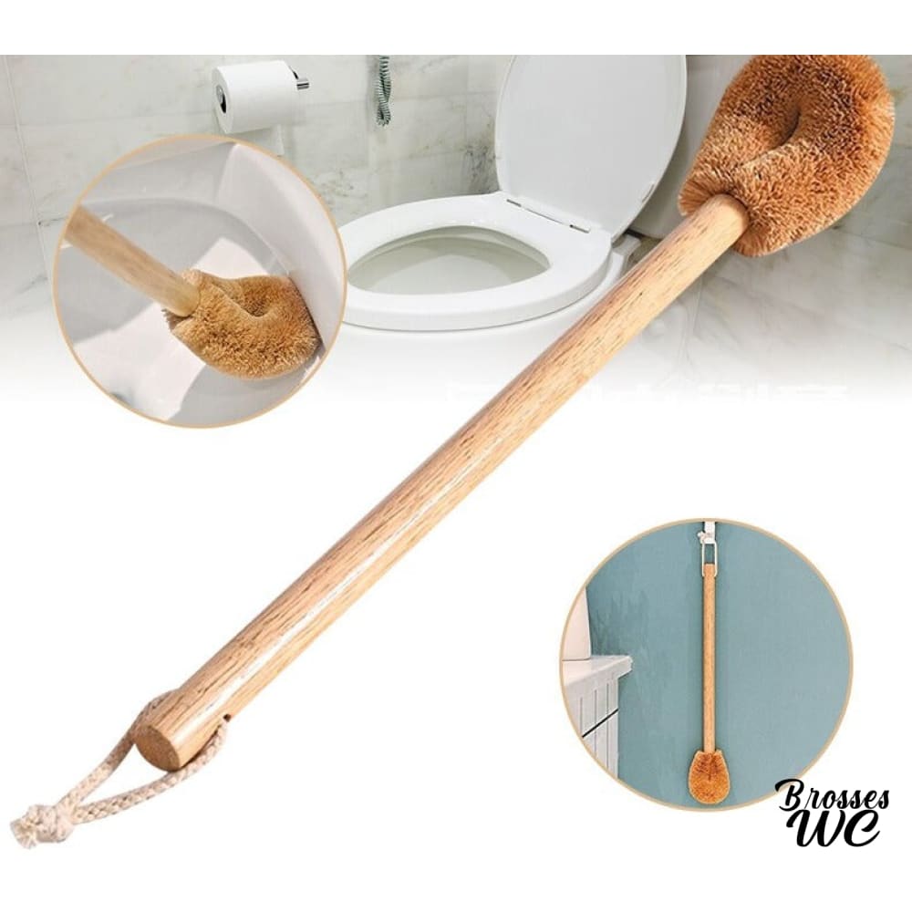 Brosse wc suspendue bois naturel