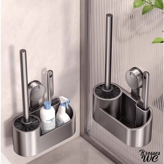 Brosse wc ventouse fixation facile