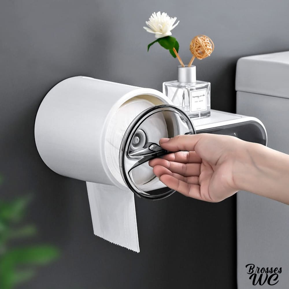 Dérouleur papier wc avec rangement astucieux