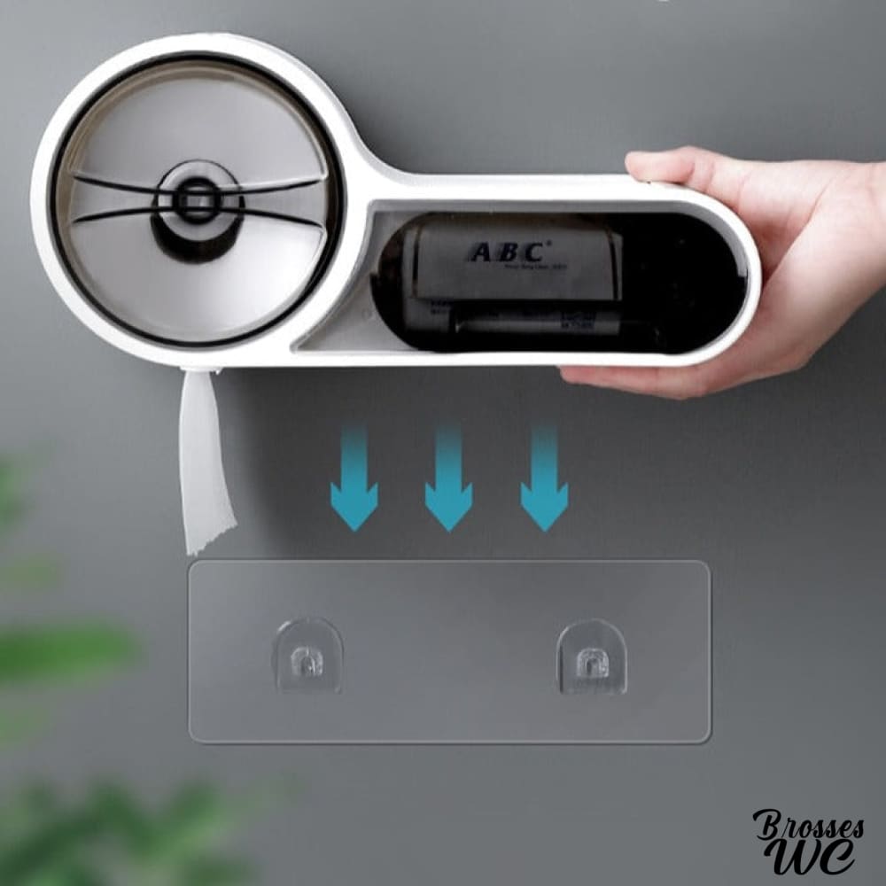 Dérouleur papier wc avec rangement astucieux