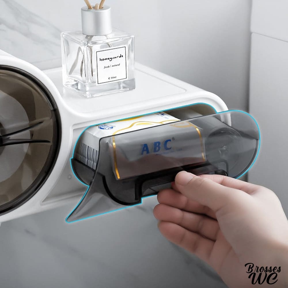 Dérouleur papier wc avec rangement astucieux
