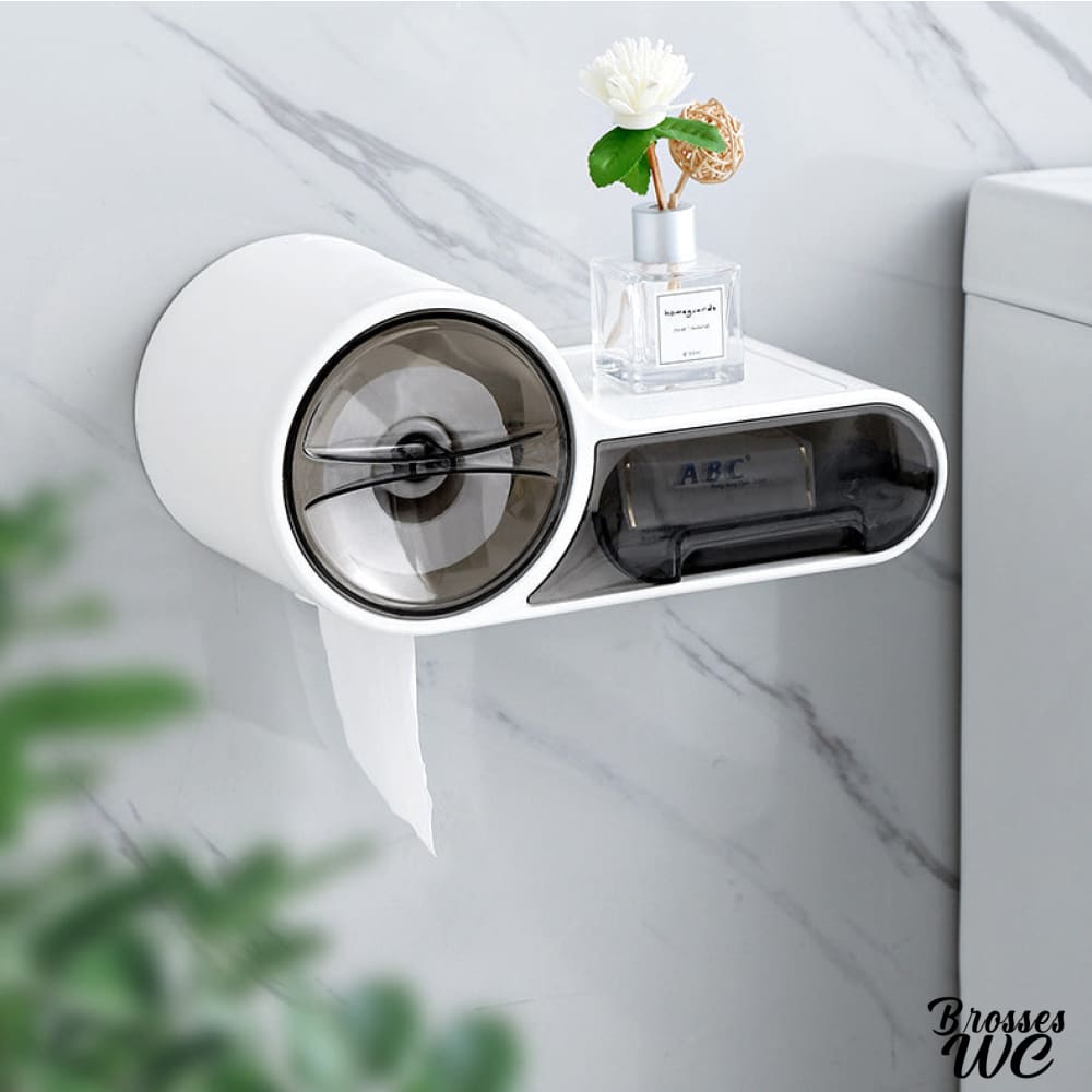Dérouleur papier wc avec rangement astucieux