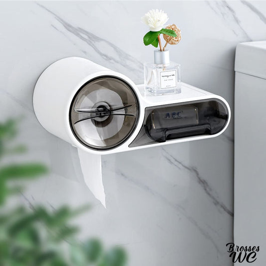 Dérouleur papier wc avec rangement astucieux