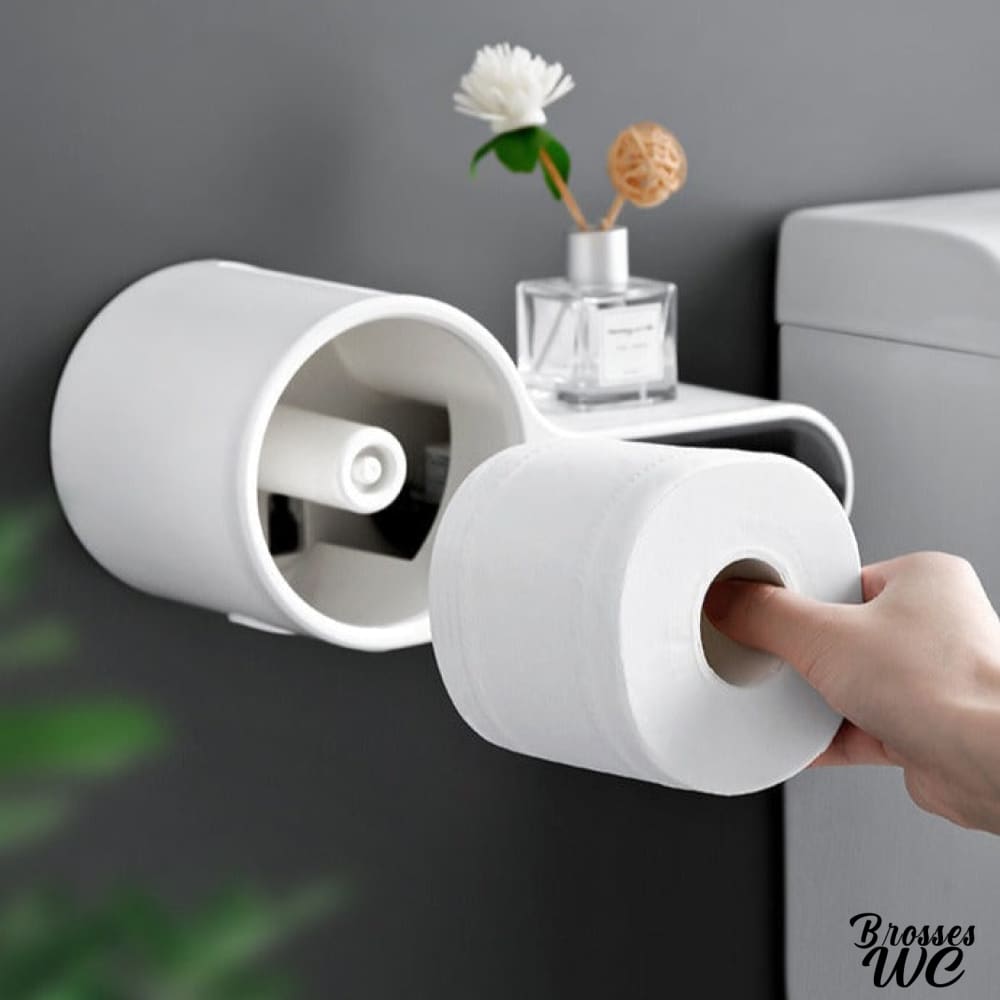 Dérouleur papier wc avec rangement astucieux