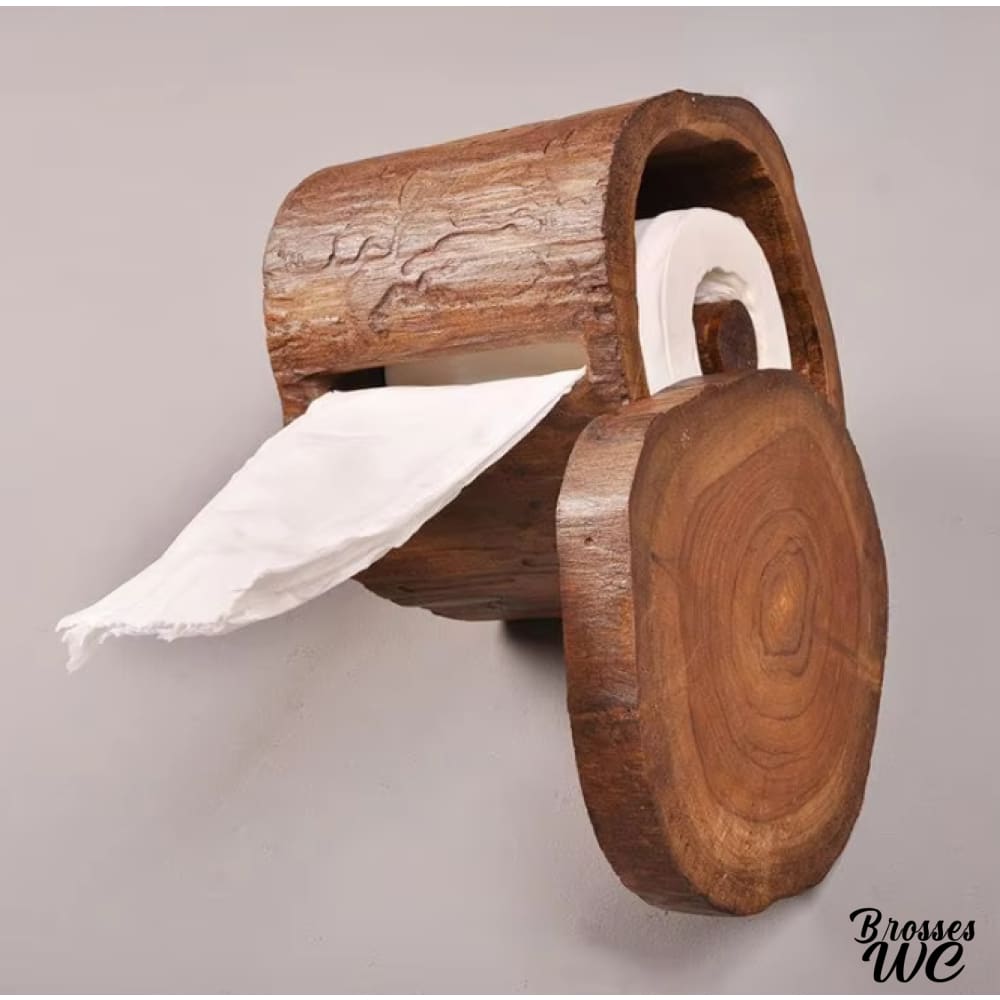 Dérouleur papier wc bois naturel