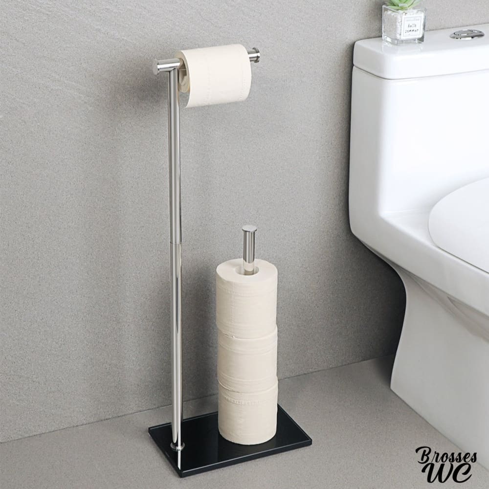 Dérouleur papier wc sur pied robuste