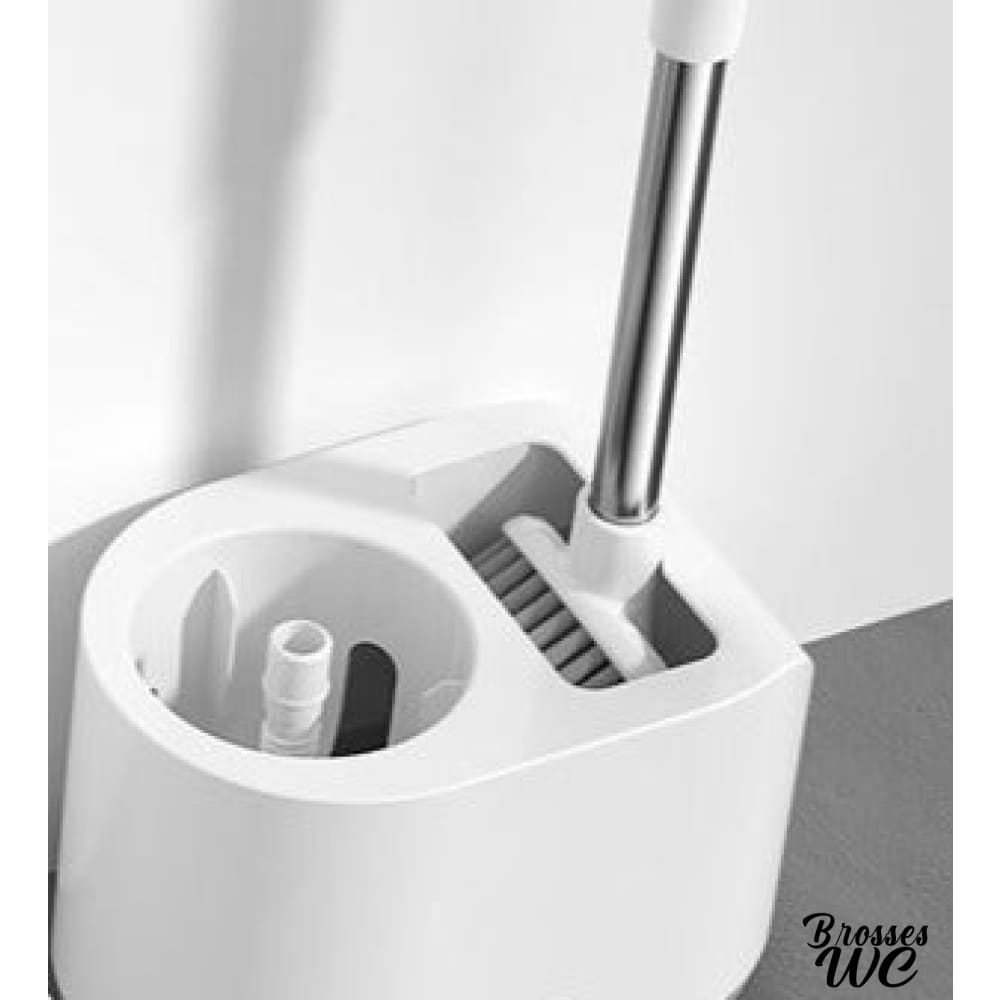 Double brosse wc blanche efficace
