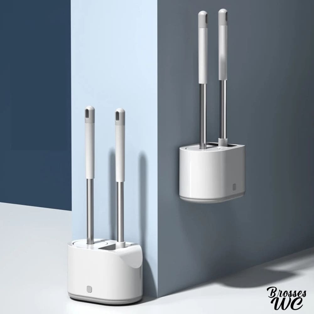 Double brosse wc blanche efficace