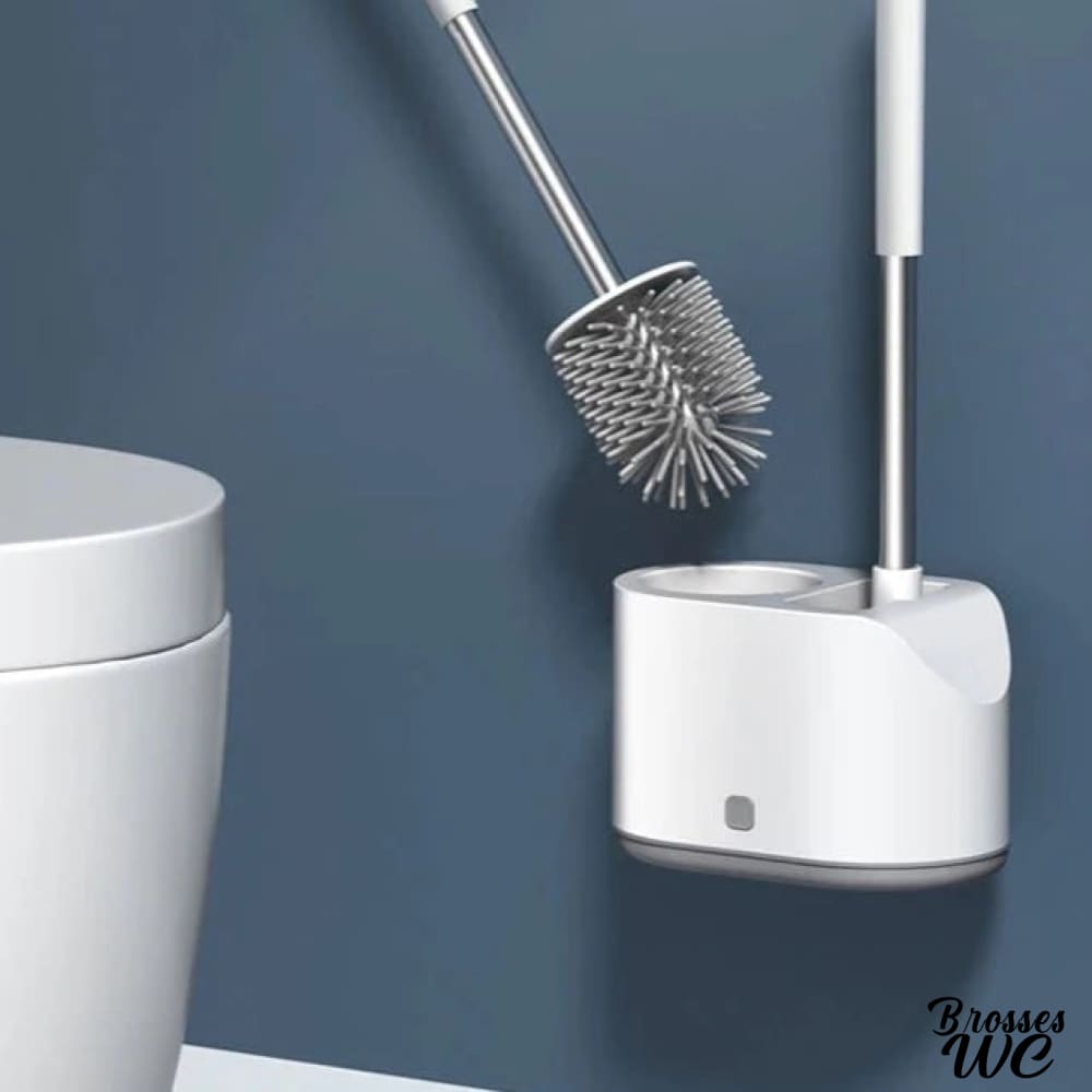 Double brosse wc blanche efficace