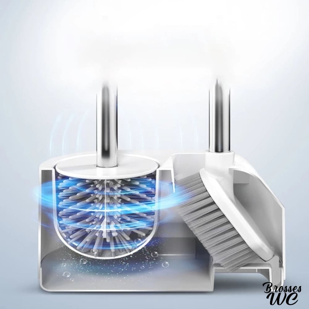 Double brosse wc blanche efficace