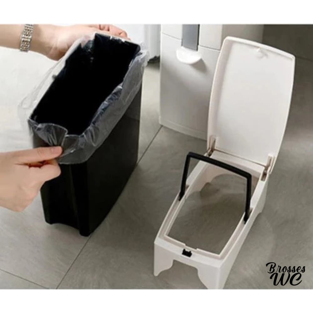 Ensemble brosse et poubelle wc assorti