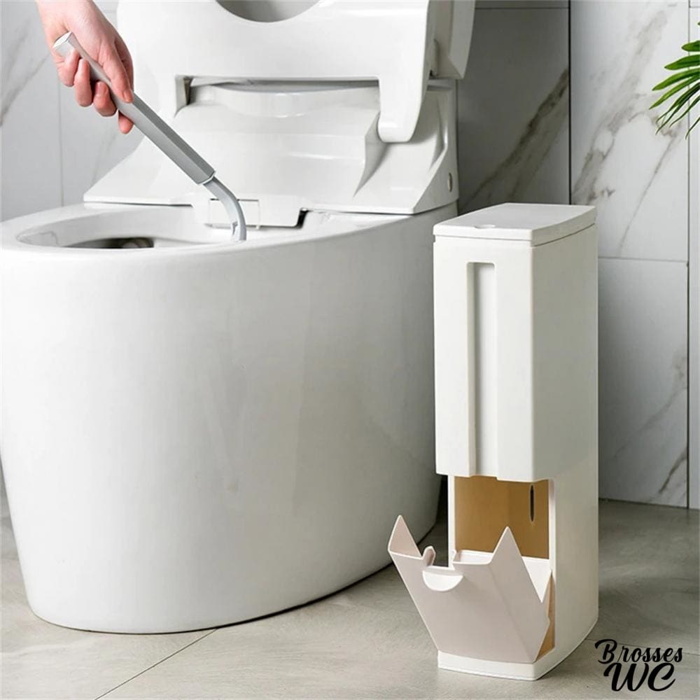 Ensemble brosse et poubelle wc assorti