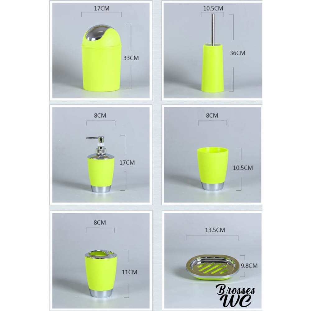 Ensemble poubelle et brosse wc assorti