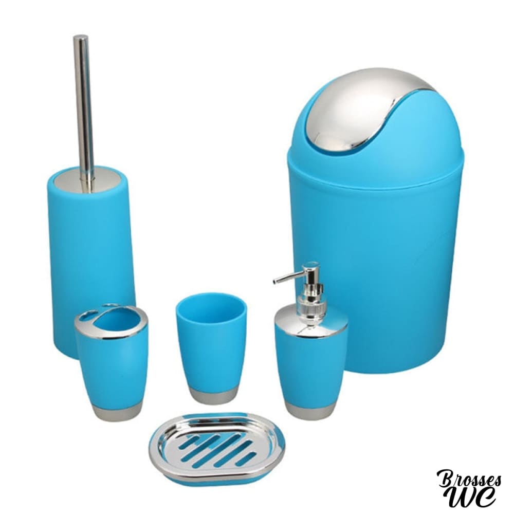 Ensemble poubelle et brosse wc assorti