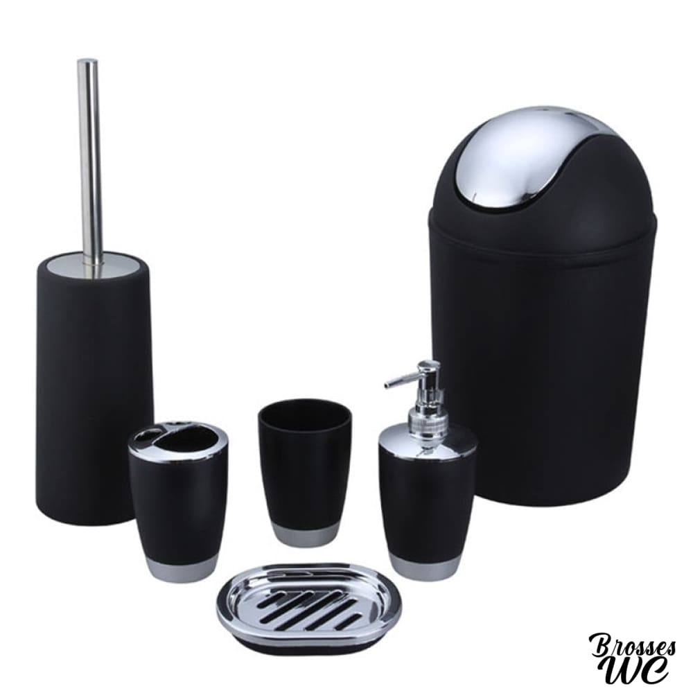 Ensemble poubelle et brosse wc assorti