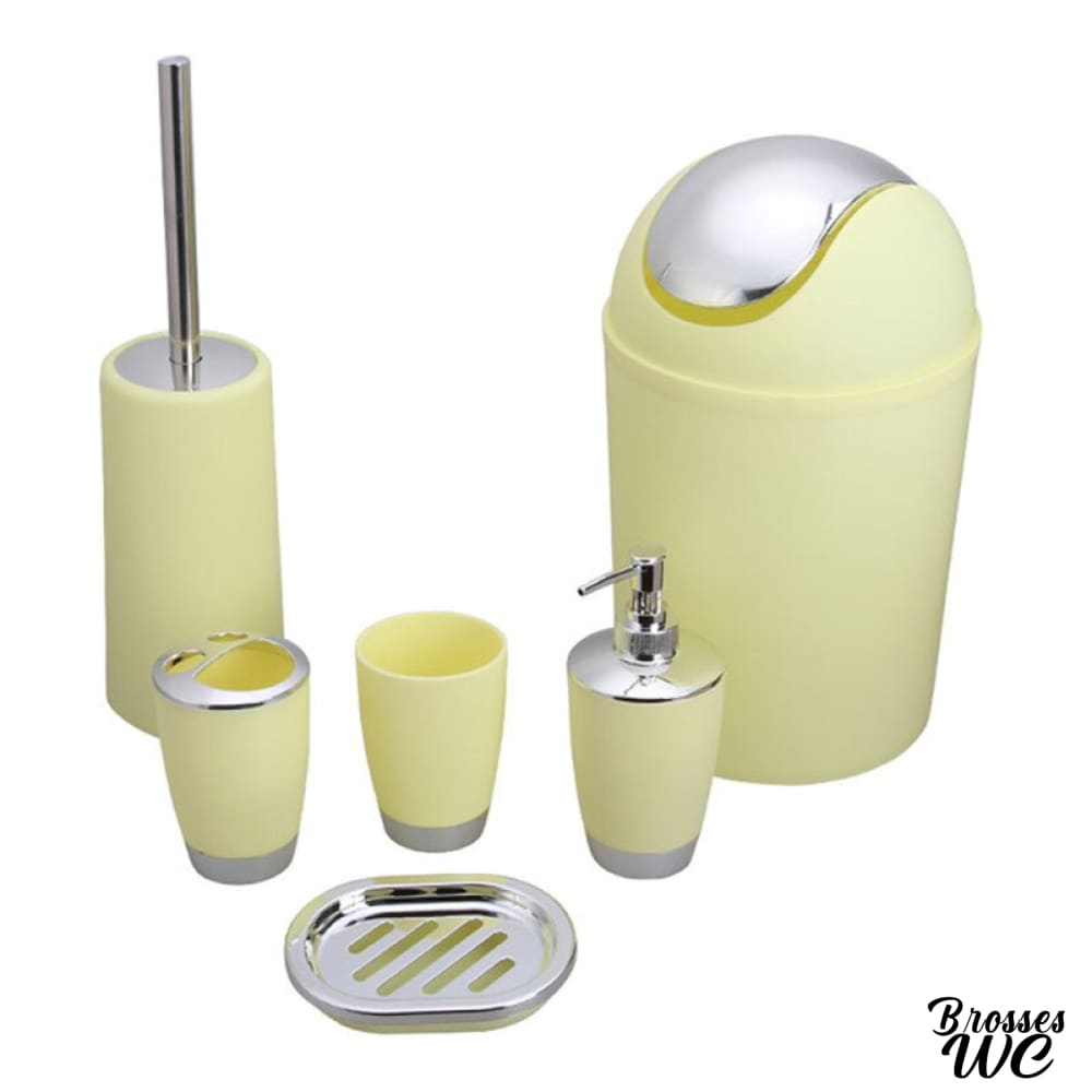 Ensemble poubelle et brosse wc assorti