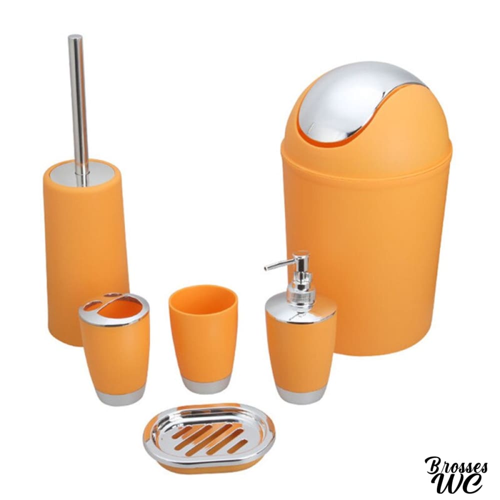 Ensemble poubelle et brosse wc assorti