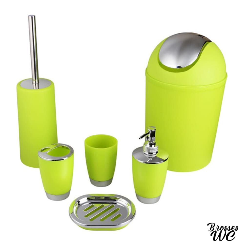 Ensemble poubelle et brosse wc assorti