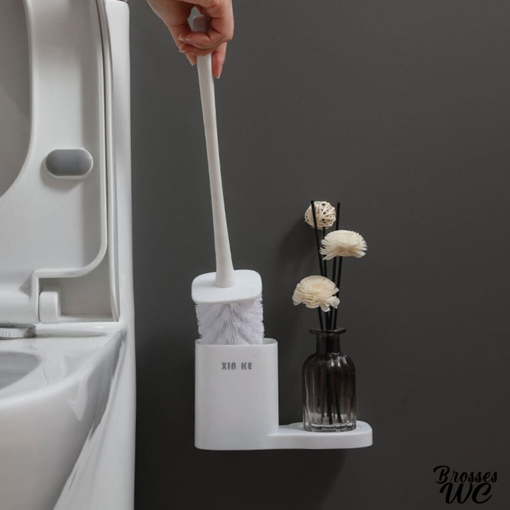 Brosse wc acier inoxydable noir élégant