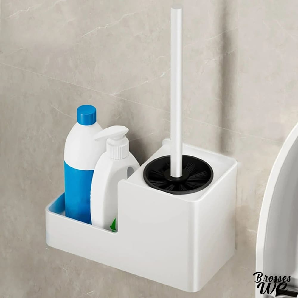 Étagère brosse wc aluminium noir moderne