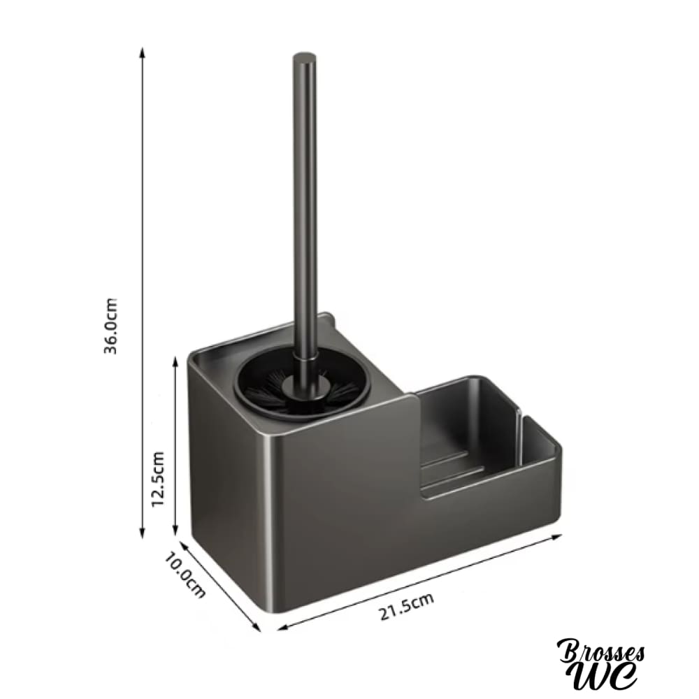 Étagère brosse wc aluminium noir moderne