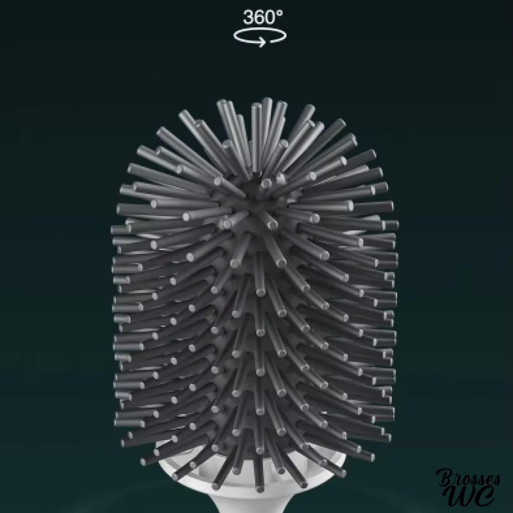 Brosse wc suspendue noir et blanc contrastée