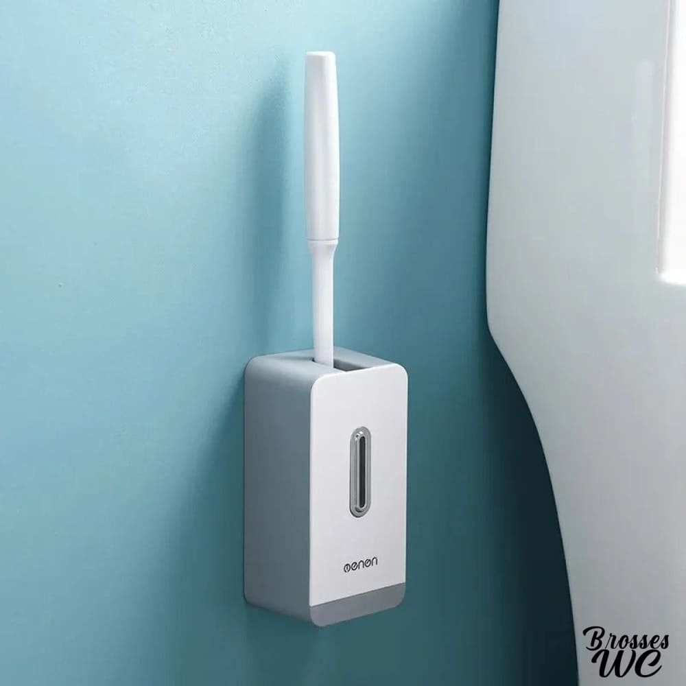 Brosse wc suspendue noir et blanc contrastée