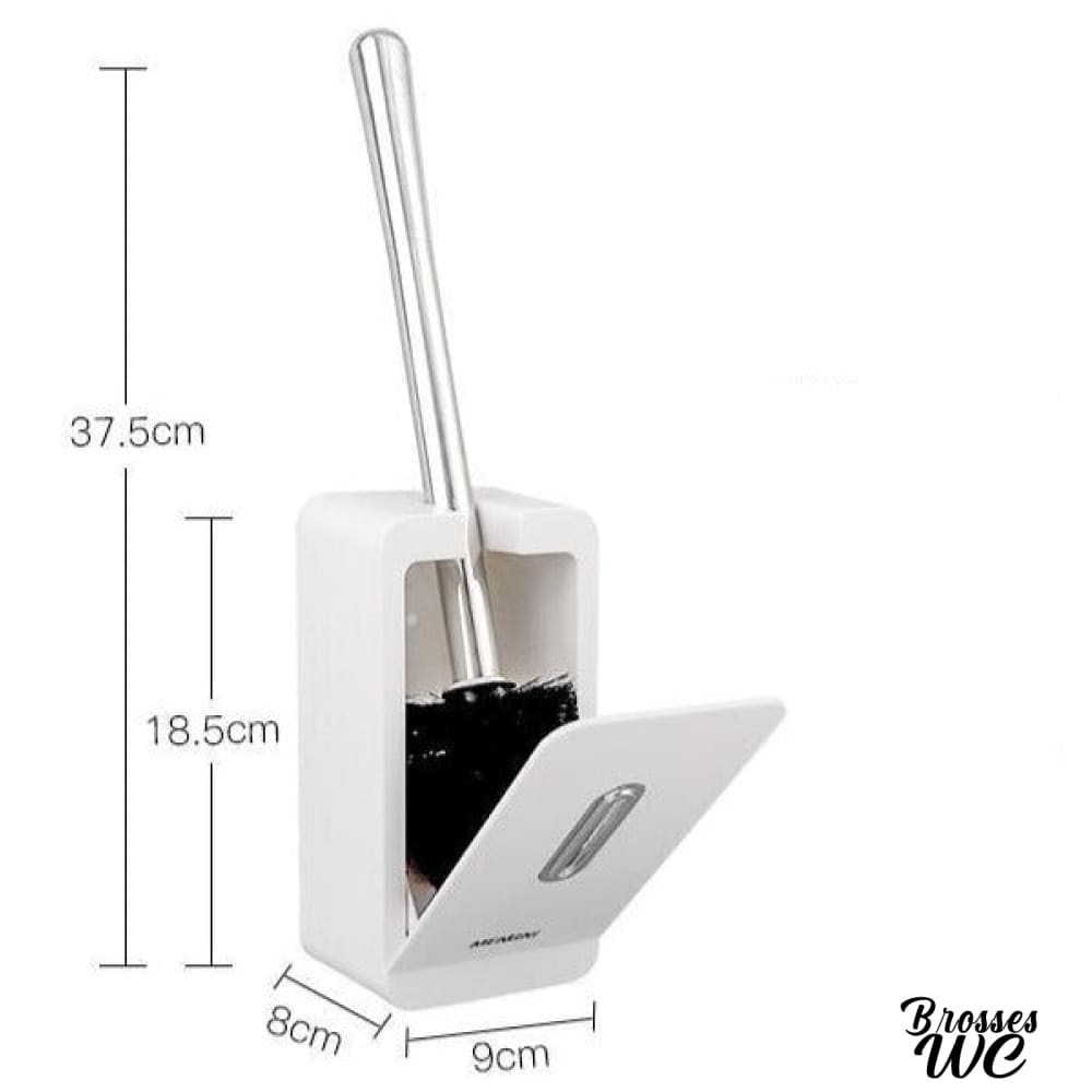 Brosse wc suspendue noir et blanc contrastée