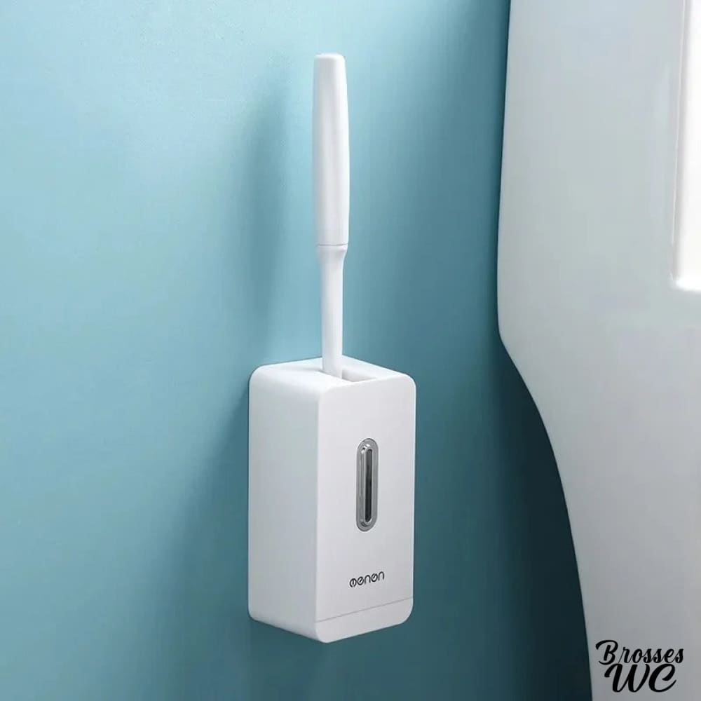 Brosse wc suspendue noir et blanc contrastée