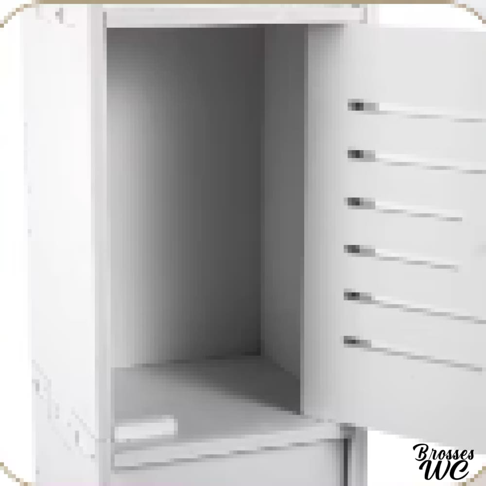 Meuble wc rangement avec brosse intégrée