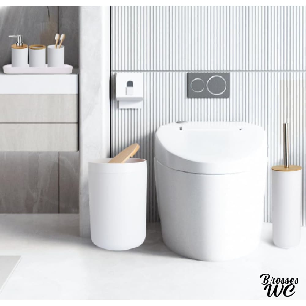 Porte-brosse wc bambou naturel
