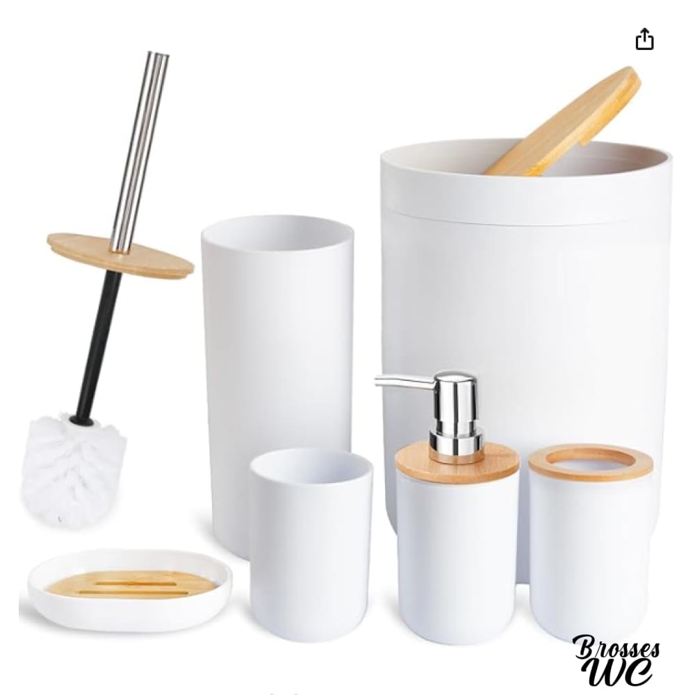 Porte-brosse wc bambou naturel