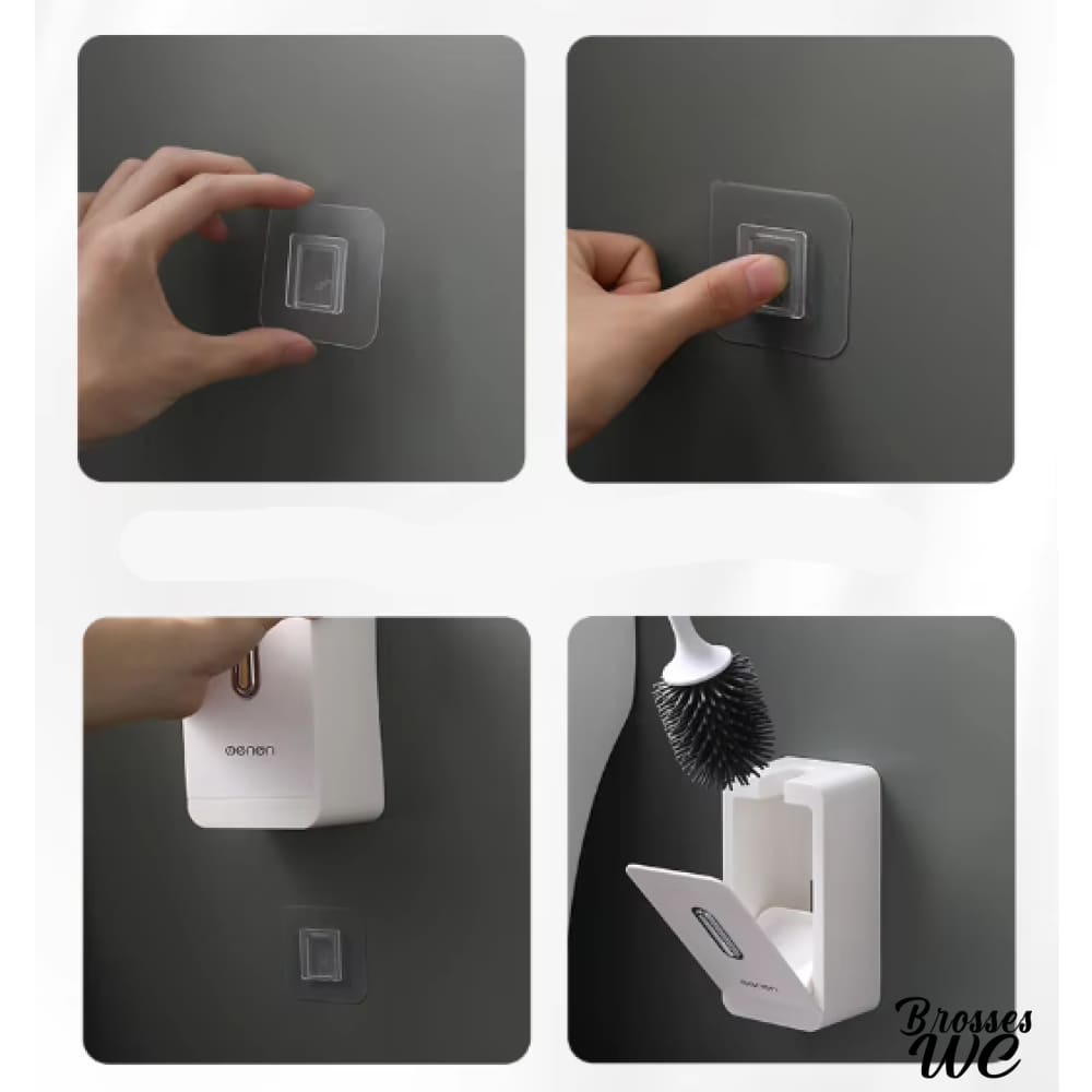 Porte-brosse wc mural carré moderne