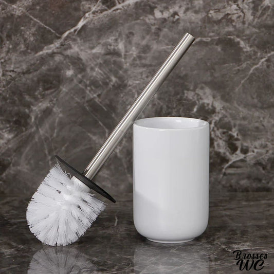 Porte-brosse wc céramique intemporel