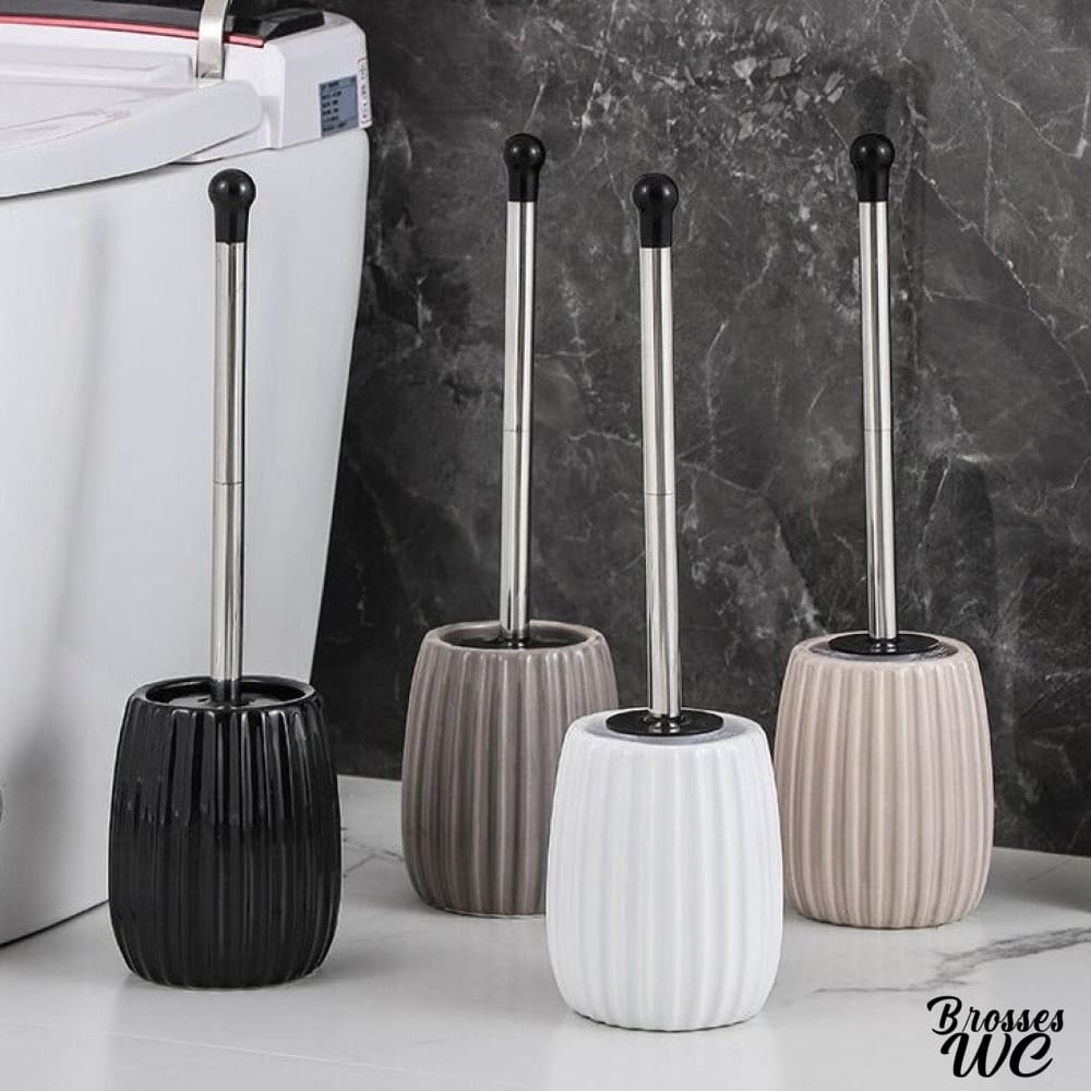 Porte-brosse wc céramique noir élégant