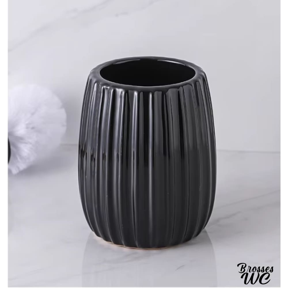 Porte-brosse wc céramique noir élégant