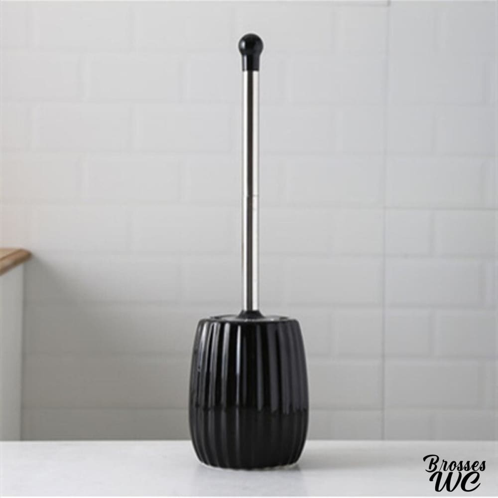 Porte-brosse wc céramique noir élégant