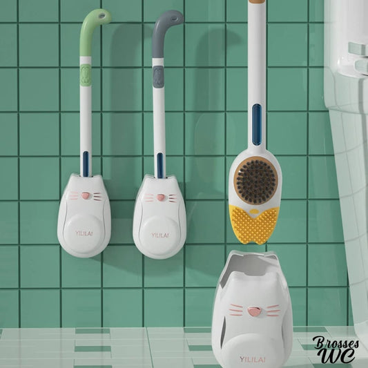 Porte-brosse wc chat mignon