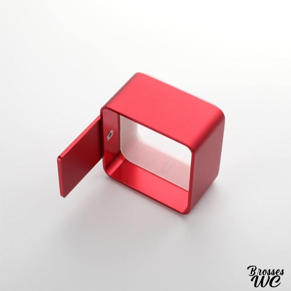 Porte-brosse wc céramique rouge vibrant