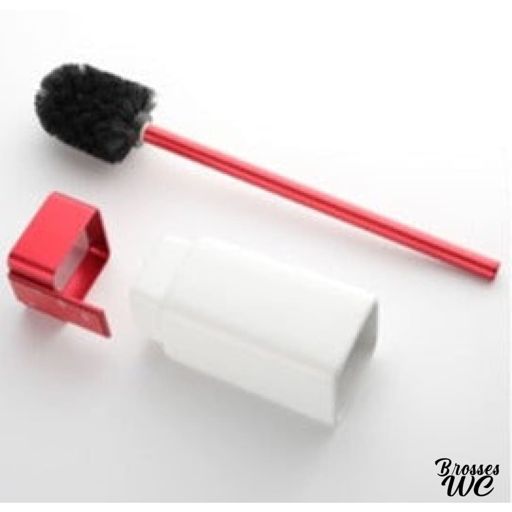 Porte-brosse wc céramique rouge vibrant